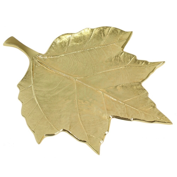 pampa bay Accents Pampa Bay Aluminum Leaves Embossed Leaf Dish